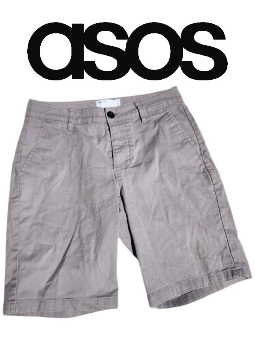 Asos chino shorts Gray Size XS Slim Fit W 28" x 71 cm  Makes a great Easter bask